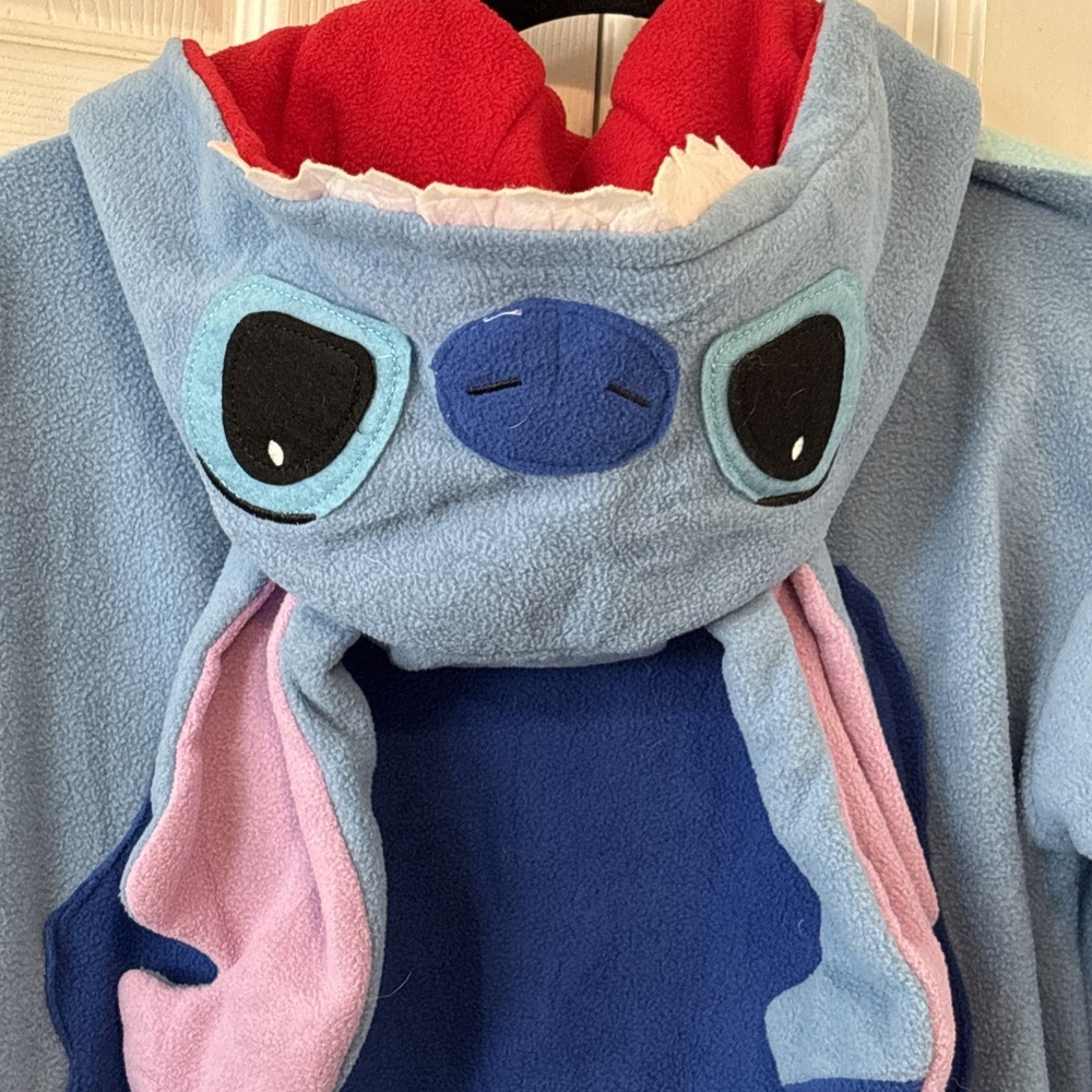 Disney Stitch Adult Blue Fleece One Piece Pajamas Costume Jumpsuit Womens Small - Picture 9 of 12